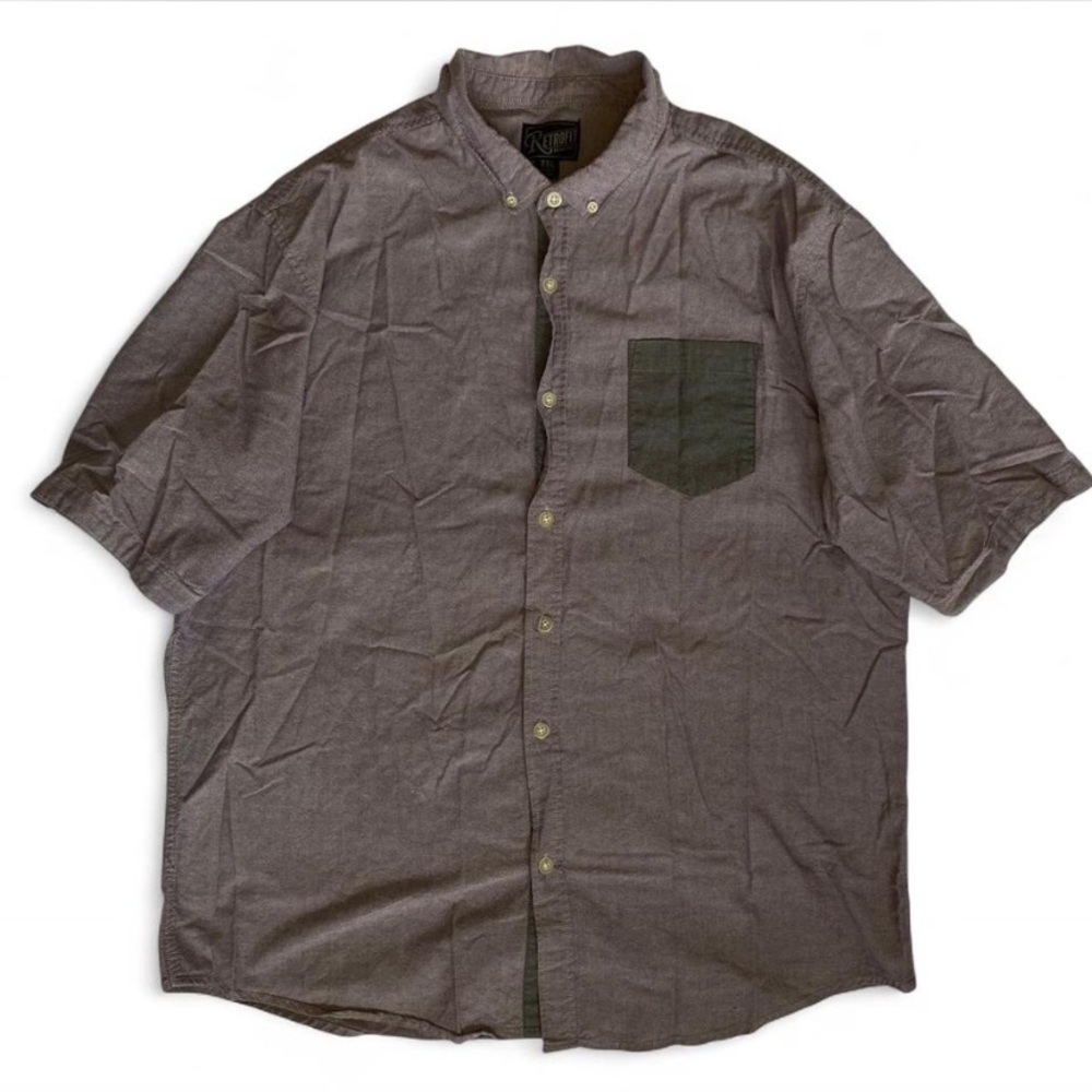 Retrofit Charcoal Casual Button-Down Shirt